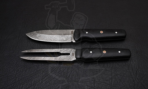 Damascus Carving Knife set ( 2 piece)